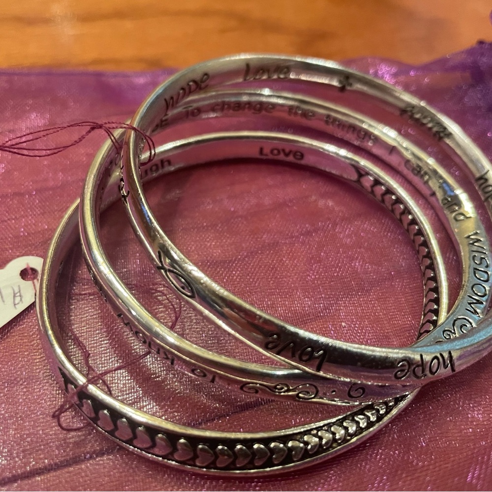 Elegant Silver Bangle Set